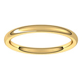 14K Yellow Gold 2 mm Comfort-Fit European-Style Band Size 5.5