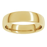 14K Yellow Gold 5 mm Comfort-Fit European-Style Band Size 5