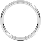 14K White Gold 3 mm Comfort-Fit European-Style Band Size 6
