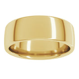 10K Yellow Gold 7 mm Comfort-Fit European-Style Band Size 7.5