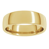 14K Yellow Gold 6 mm Comfort-Fit European-Style Band Size 7