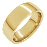 10K Yellow Gold 7 mm Comfort-Fit European-Style Band Size 8.5