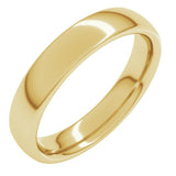 14K Yellow Gold 4 mm Comfort-Fit European-Style Band Size 9.5