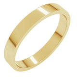 14K Yellow Gold 3 mm Flat Band Size 9