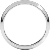 14K White Gold 4 mm Half Round Band Size 5