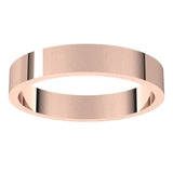 14K Rose Gold 3.5 mm Flat Band Size 8.5