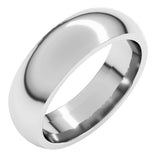 14K White Gold 6 mm Comfort-Fit Half Round Band Size 11.5