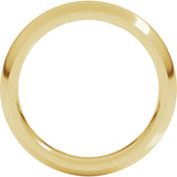14K Yellow Gold 4 mm Comfort-Fit Half Round Band Size 14