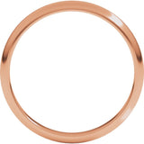 14K Rose Gold 2.5 mm Half Round Band Size 6