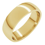 14K Yellow Gold 6 mm Lightweight Comfort-Fit Half Round Band Size 4.5