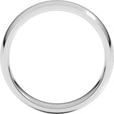 Platinum 5 mm Lightweight Comfort-Fit Half Round Band Size 7