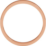 14K Rose Gold 3 mm Flat Band Size 8