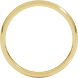 10K Yellow Gold 3 mm Lightweight Comfort-Fit Half Round Band Size 9