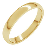 10K Yellow Gold 3 mm Lightweight Comfort-Fit Half Round Band Size 12