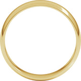 18K Yellow Gold 5 mm Lightweight Half Round Band Size 9.5