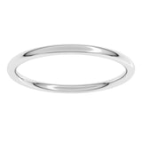 14K White Gold 1.5 mm Comfort-Fit Full Round Band Size 5