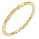 14K Yellow Gold 1.5 mm Comfort-Fit Full Round Band Size 8