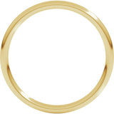 14K Yellow Gold 1.5 mm Comfort-Fit Full Round Band Size 8