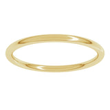 14K Yellow Gold 1.5 mm Comfort-Fit Full Round Band Size 8