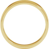 14K Yellow Gold 5 mm Stepped-Edge Flat Band Size 11