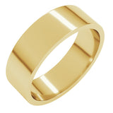10K Yellow Gold 6 mm Flat Band Size 5