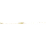 14K Yellow Gold Adjustable Figaro Adjustable Identification 6-7" Bracelet