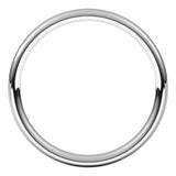 14K White Gold 2.5 mm Comfort-Fit European-Style Band Size 6.5