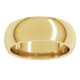 14K Yellow Gold 5.5 mm Comfort-Fit Half Round Band Size 11