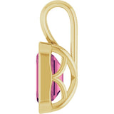 14K Yellow Gold Natural Pink Tourmaline Pendant
