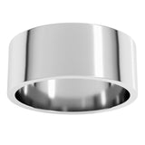14K White Gold 8 mm Flat Band Size 7