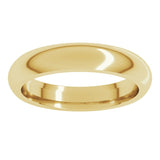 18K Yellow Gold 4 mm Comfort-Fit Half Round Band Size 6
