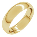 14K Yellow Gold 5.5 mm Comfort-Fit Half Round Band Size 9.5