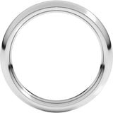 14K White Gold 3.5 mm Comfort-Fit Half Round Band Size 9