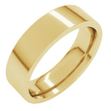 14K Yellow Gold 5.5 mm Comfort-Fit Flat Band Size 10