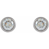 14K White Gold 1/5 CTW Lab-Grown Diamond Micro Bezel-Set Earrings