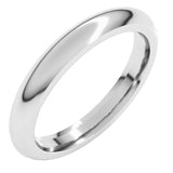 Platinum 3 mm Comfort-Fit Half Round Band Size 9
