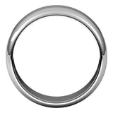14K White Gold 8 mm Half Round Band Size 15