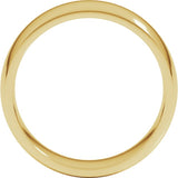 14K Yellow Gold 7 mm Lightweight Comfort-Fit Half Round Band Size 11.5