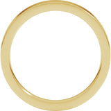 14K Yellow Gold 3 mm Comfort-Fit Flat Band Size 9