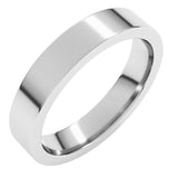 10K White Gold 4 mm Comfort-Fit Flat Band Size 7