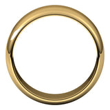 14K Yellow Gold 8 mm Half Round Band Size 10