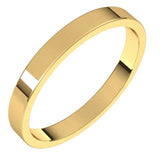 14K Yellow Gold 2.5 mm Flat Band Size 6