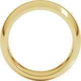 14K Yellow Gold 8 mm Comfort-Fit Half Round Band Size 10