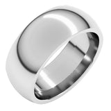14K White Gold 8 mm Comfort-Fit Half Round Band Size 7