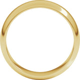 10K Yellow Gold 6 mm Half Round Band Size 8