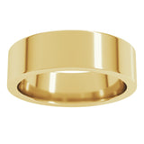 14K Yellow Gold 6 mm Comfort-Fit Flat Band Size 5.5