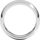 Platinum 7 mm Comfort-Fit Half Round Band Size 9