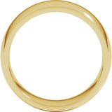 10K Yellow Gold 8 mm Lightweight Comfort-Fit Half Round Band Size 10