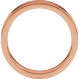 14K Rose Gold 5 mm Comfort-Fit Flat Band Size 7
