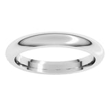 Platinum 3 mm Comfort-Fit Half Round Band Size 5.5